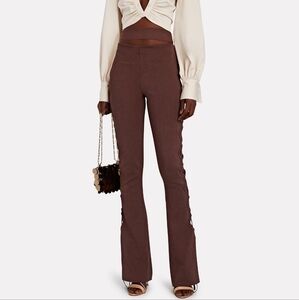 Andrea Adamo Ribbed Knit Cutout Flare Pants NWT